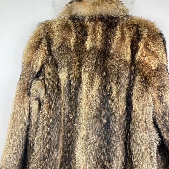 R.J. Roberts & Co. Brown Faux Fur Coat size medium - Picture 5 of 8